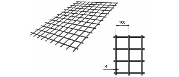Сетка сварная (дорожная) 100х100х4мм 1,5х2м купить с доставкой в Коломне