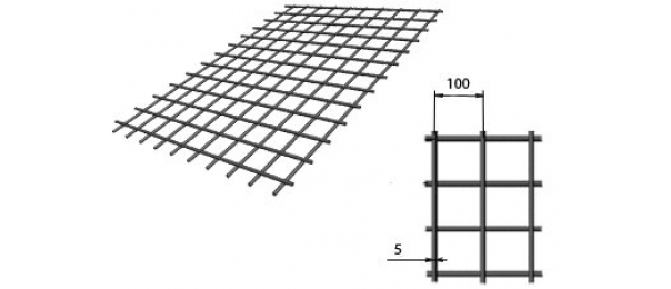 Сетка сварная (дорожная) 100х100х5мм 1,5х2м купить с доставкой в Коломне