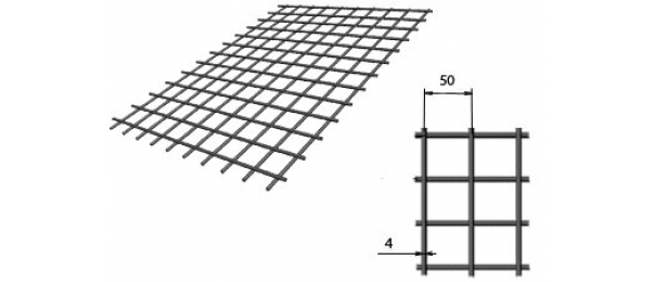 Сетка сварная (дорожная) 50х50х4мм 1х2м купить с доставкой в Коломне